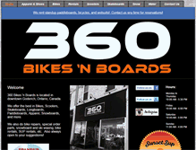 Tablet Screenshot of 360bikesnboards.com